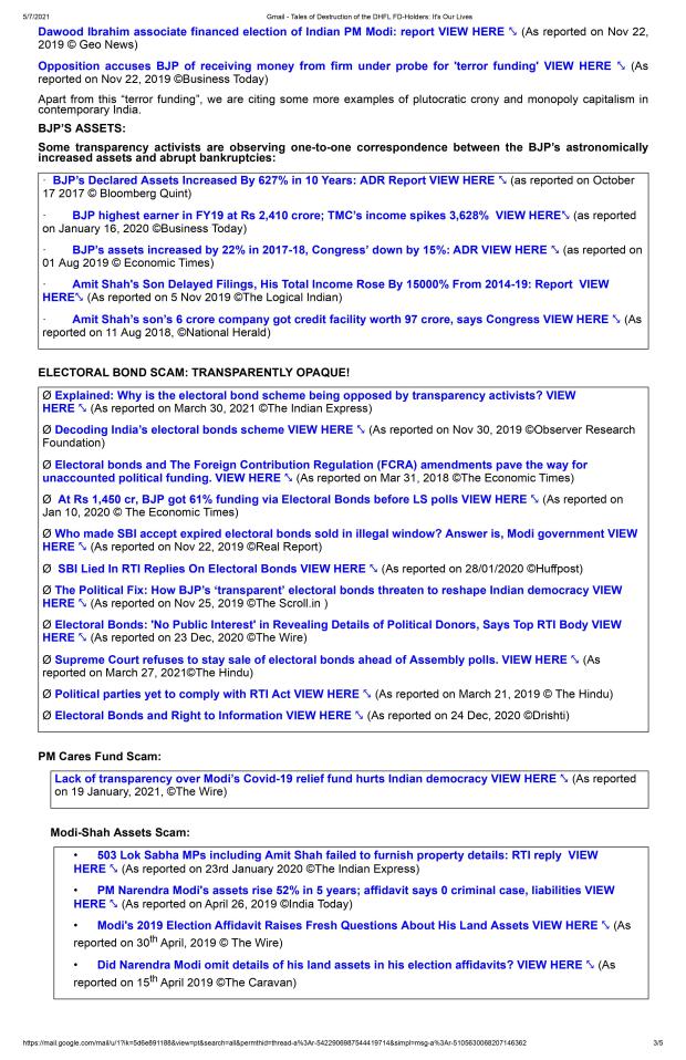 Tales of Destruction of the DHFL FDHolders It’s Our Lives a letter