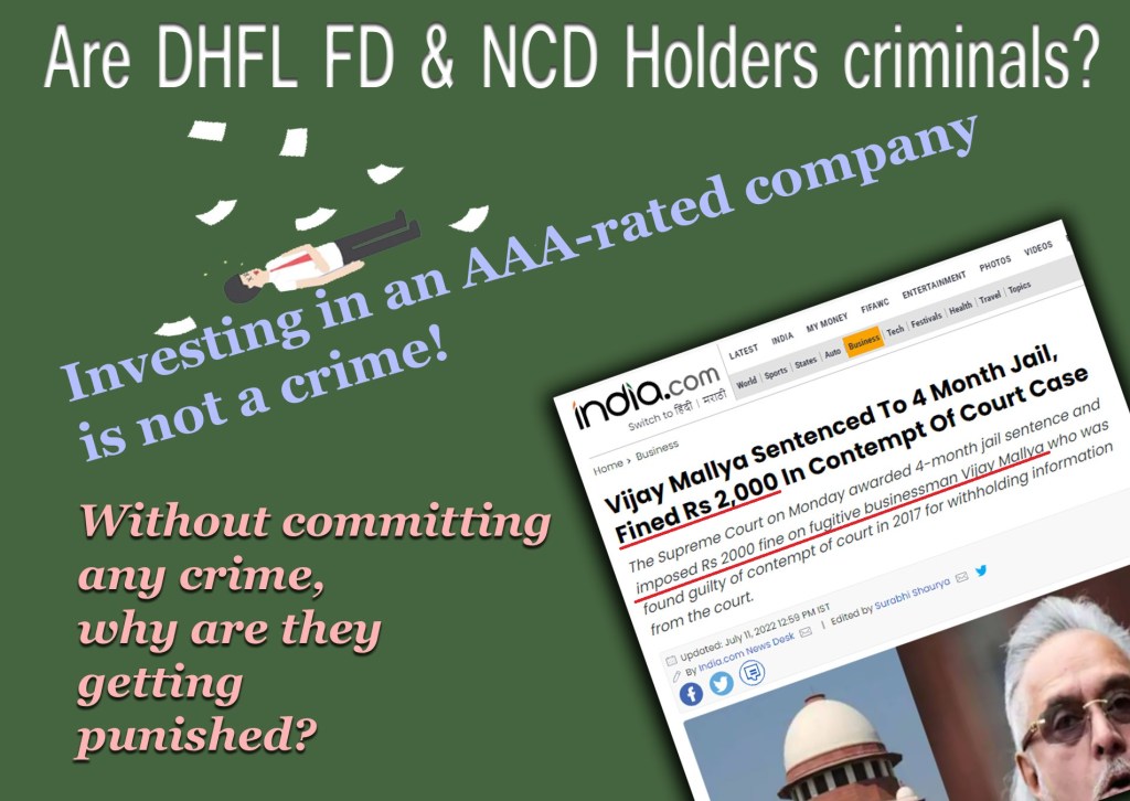 WE ARE NOT CRIMINALS BUT DHFL FD HOLDERS Once in a Blue Moon Academia